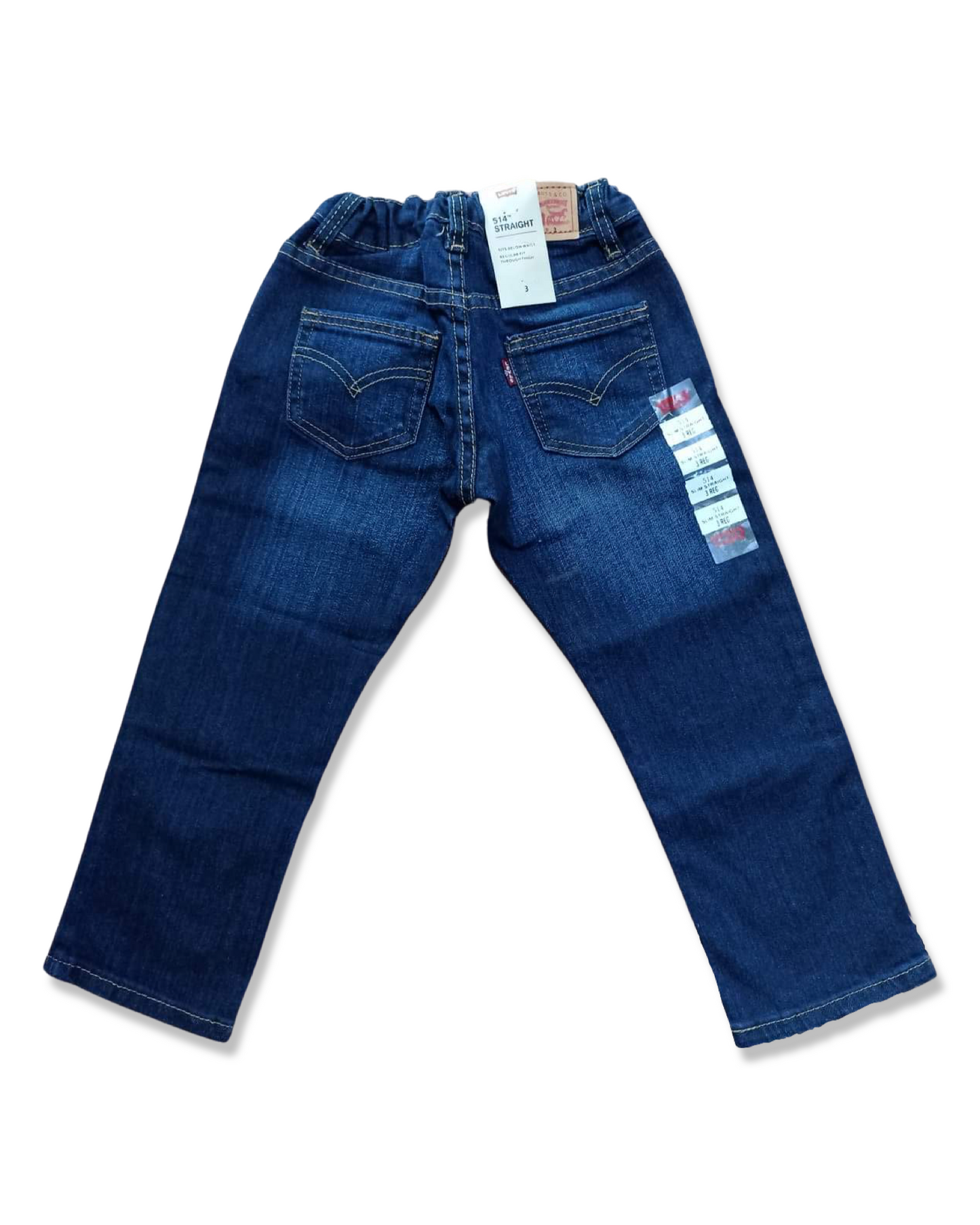 levis 514 straight azul mezclilla deslavado para niñitos (as)