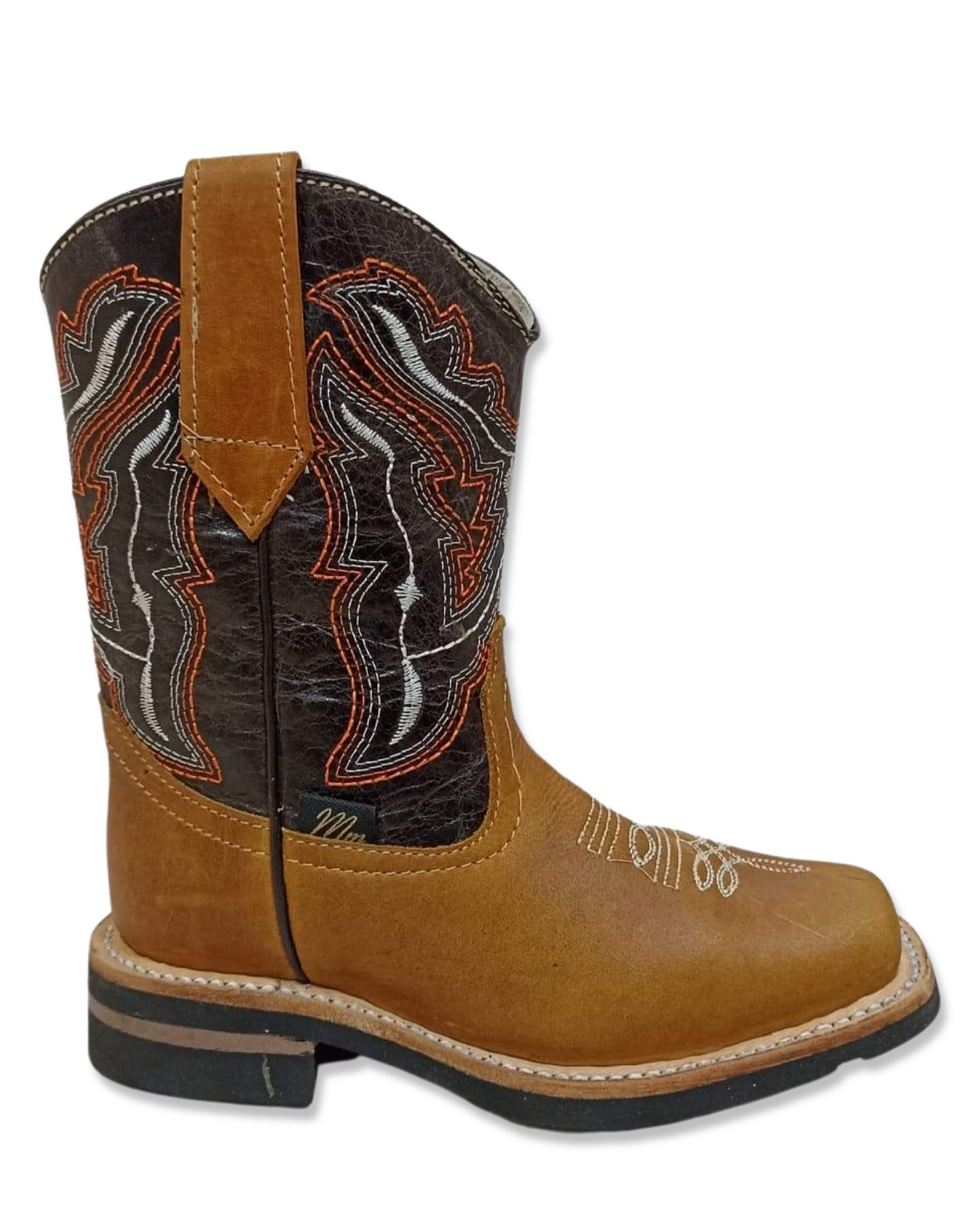 Botas vaqueras para niños color miel