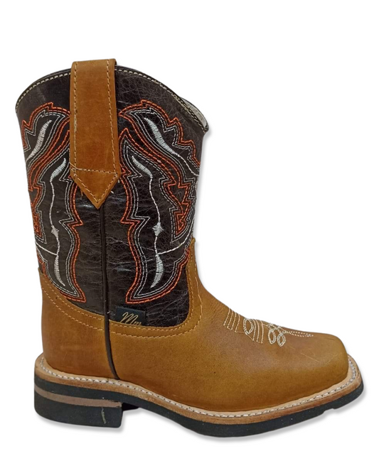 Botas vaqueras para niños color miel