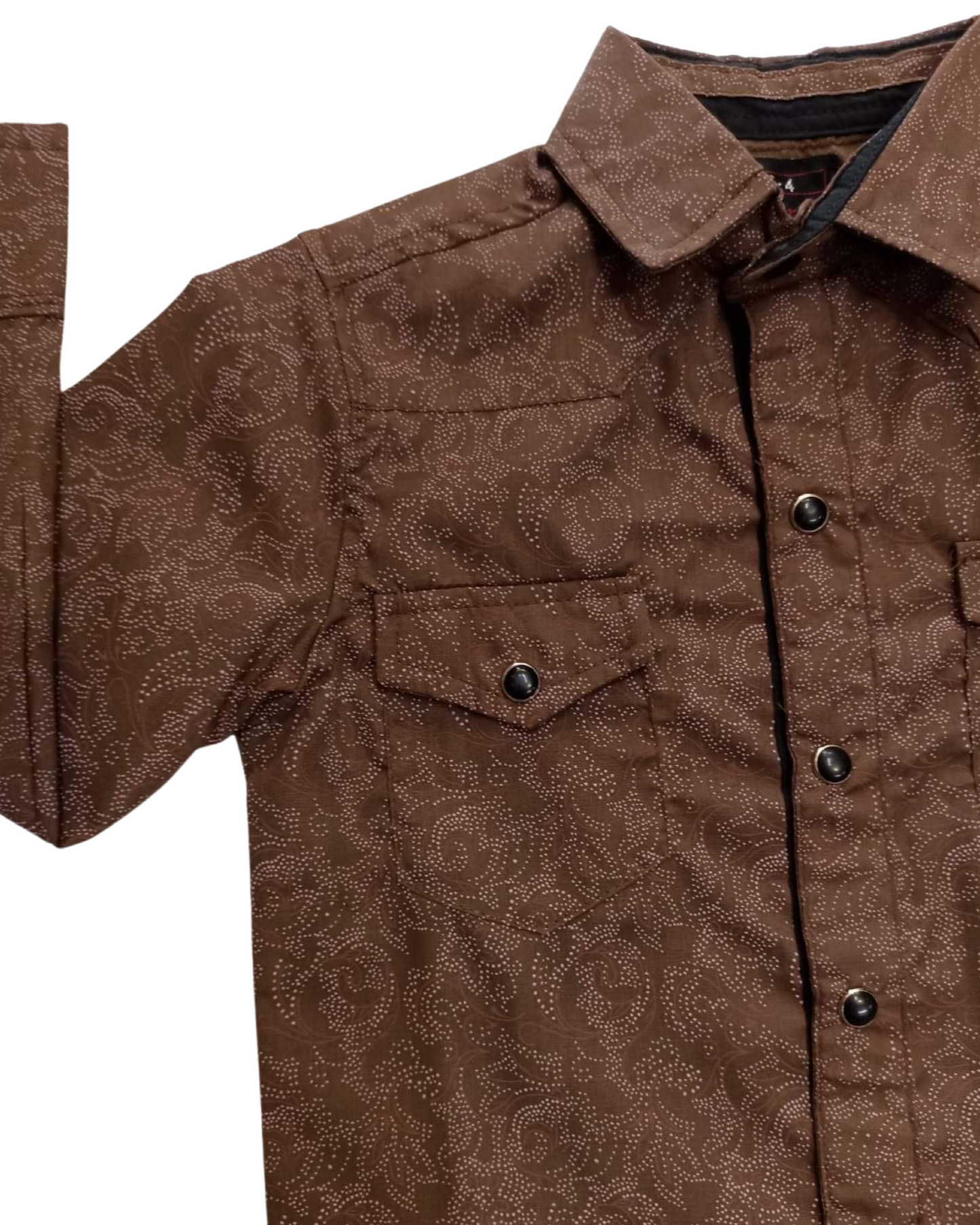 camisa vaquera para niños (as) cafe