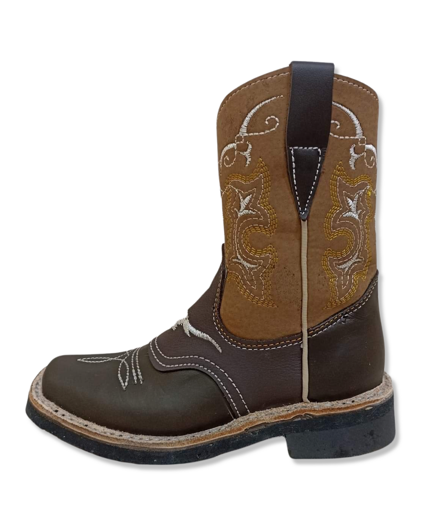 Botas vaqueras para niños color choco con antifaz color choco