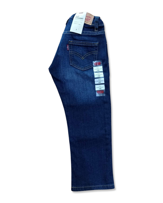 levis 514 straight azul mezclilla deslavado para niños