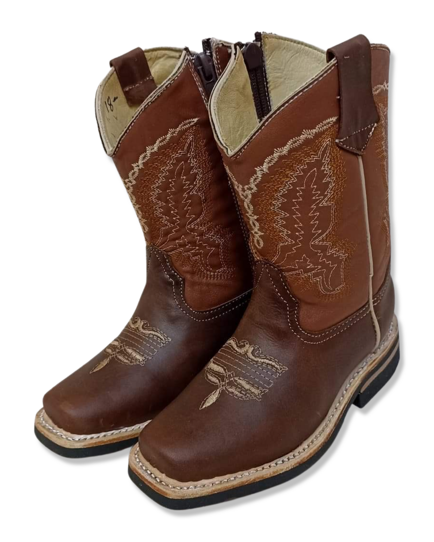 Botas vaqueras para niños color chedron