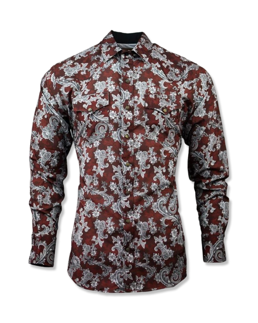 Camisa vaquera con estampado.