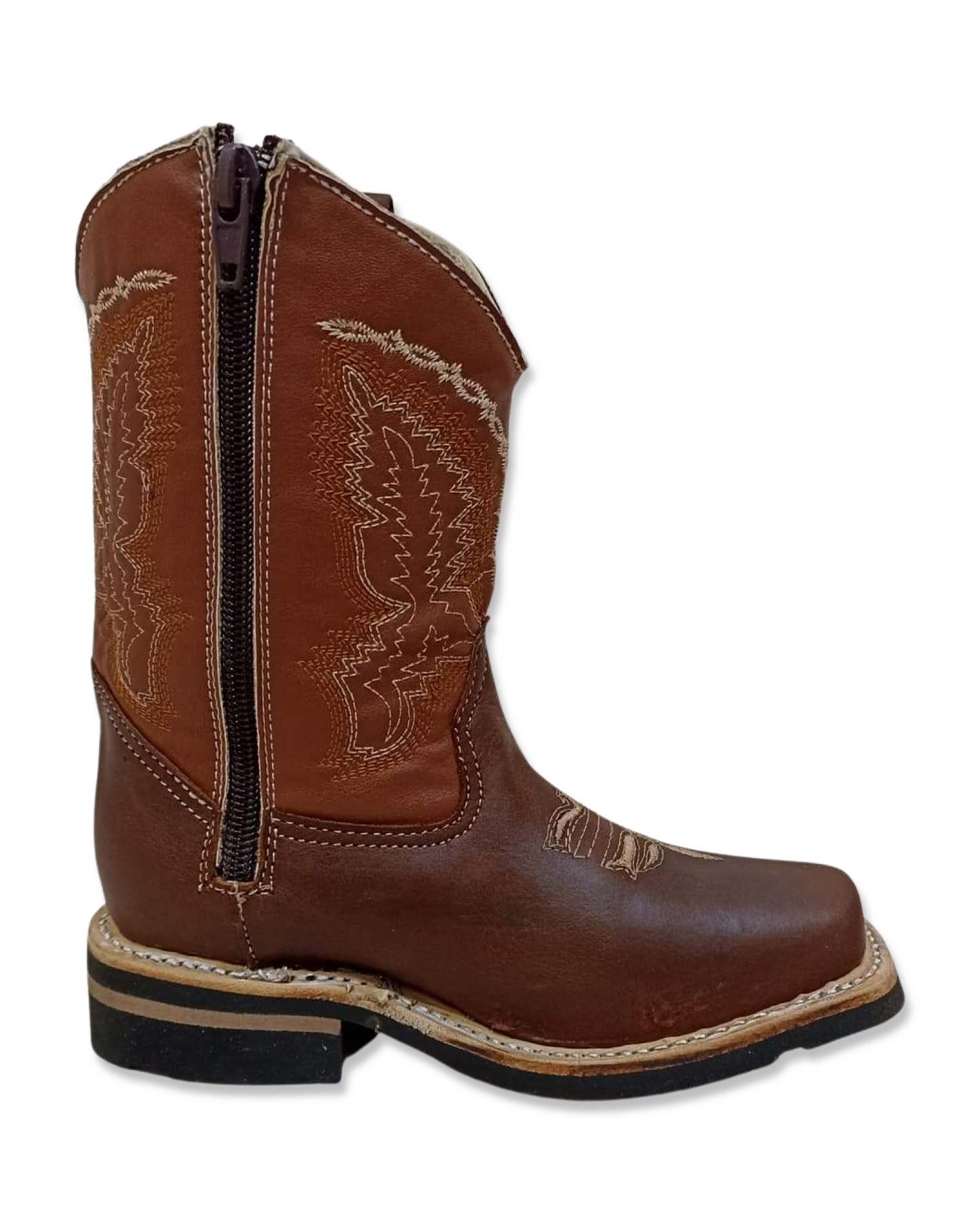 Botas vaqueras para niños color chedron
