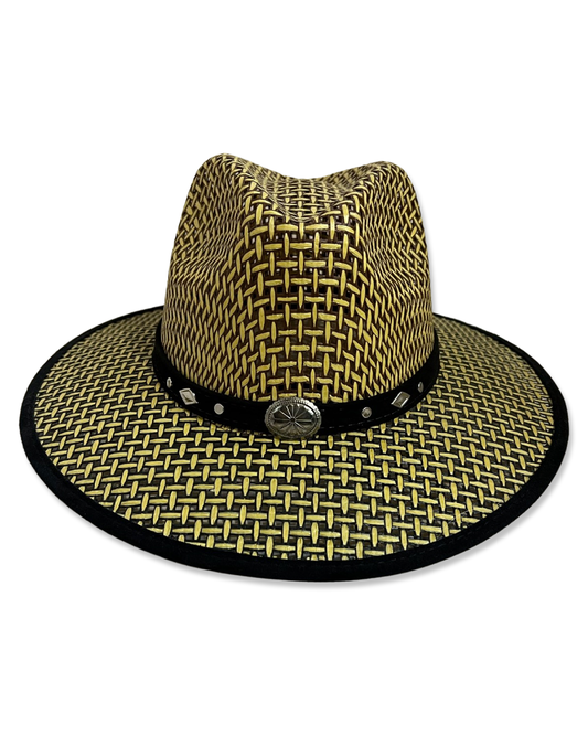 Sombrero tipo paja con negro